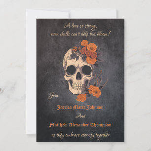 Bezaubernde Orangefarbene Blume auf der Hochzeit d Einladung