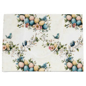 Bezaubernde Ostergeburten und Blütenfrüchte Große Geschenktüte (Vorderseite)