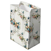 Bezaubernde Ostergeburten und Blütenfrüchte Mittlere Geschenktüte (Rückseite Schrägansicht)