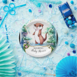 Bezaubernde Otter Baby-Dusche Pappteller