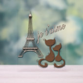 Bezaubernde Pariser Kätzchen Acrylschild (Neutral)