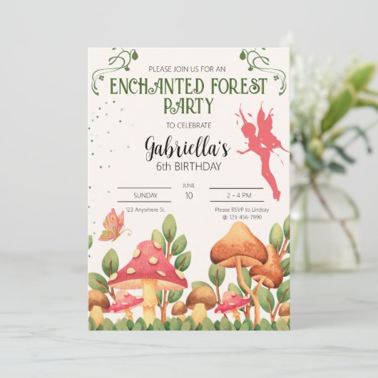 Bezaubernde Party Einladung (Stehend Vorderseite)