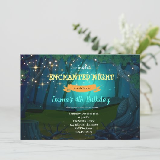 Bezaubernde Party Einladung (Stehend Vorderseite)