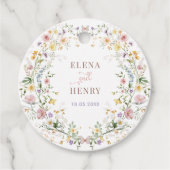 Bezaubernde Pastel Wildblume Garden Hochzeit Geschenkanhänger (Vorderseite)