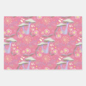 Bezaubernde Pilze, Waldflora, Whimsikum Geschenkpapier Set (Vorderseite)