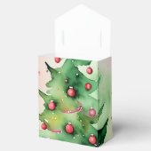 Bezaubernde Pine Tree & Red Ornament Urlaub Geschenkschachtel (Geöffnet)