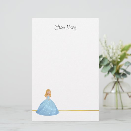 Bezaubernde Prinzessin Briefpapier (Stehend Vorderseite)