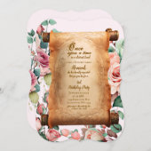 Bezaubernde Prinzessin Drittes Party Einladung zum (Vorne/Hinten)