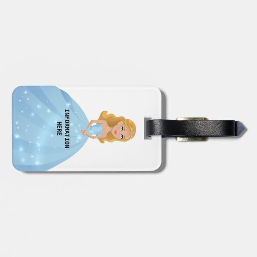 Bezaubernde Prinzessin Gepäckanhänger (Rückseite horizontal)