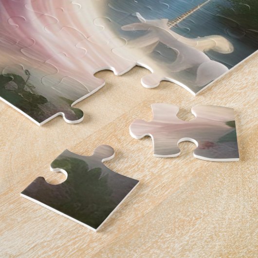 Bezaubernde Prinzessin & Unicorn Fantasy Art Puzzle (Seite)