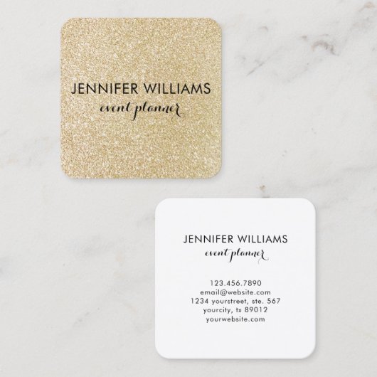 Bezaubernde Quadratische Visitenkarte (Vorne/Hinten)