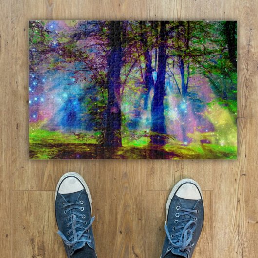Bezaubernde Rainbow Forest Fantasy Art Puzzle