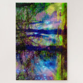 Bezaubernde Rainbow Forest Fantasy Art Puzzle (Vertikal)