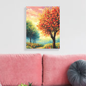 Bezaubernde Reise zum Orchard von Apple Leinwanddruck (Insitu (Wohnzimmer))