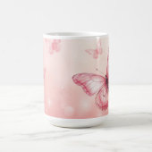 bezaubernde rosa Schmetterlinge Kaffeetasse (Mittel)