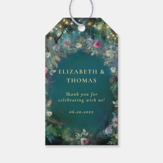 Bezaubernde Rose aus dem Wald Märchen Elegante Hoc Geschenkanhänger (Vorderseite)