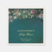 Bezaubernde Rose aus dem Wald Woodland Magic Babyd Serviette (Vorderseite)