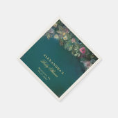 Bezaubernde Rose aus dem Wald Woodland Magic Babyd Serviette (Ecke)