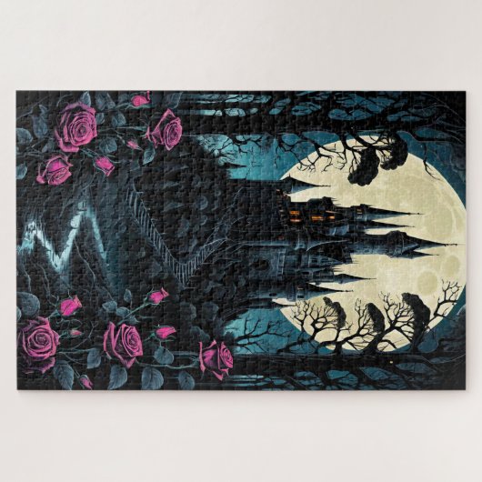 Bezaubernde Rose Burg Fantasy Puzzle (Horizontal)