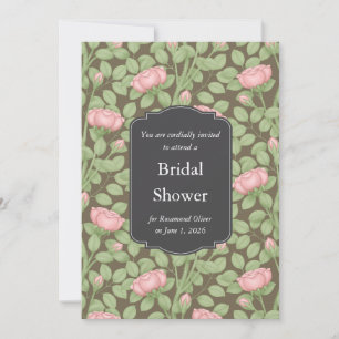 Bezaubernde Rose Garden Brown Wedding Event Einlad Einladung