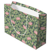 Bezaubernde Rose Garten Braun Große Geschenktüte (Rückseite Schrägansicht)