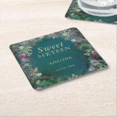 Bezaubernde Rose Grüne Fairy Woodland UAWG Rechteckiger Pappuntersetzer (angewinkelt)