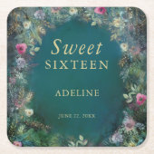 Bezaubernde Rose Grüne Fairy Woodland UAWG Rechteckiger Pappuntersetzer (Vorderseite)