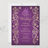 Bezaubernde Rose Hochzeit Einladung (Vorderseite)