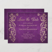 Bezaubernde Rose Hochzeit Save The Date (Vorne/Hinten)
