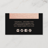 Bezaubernde Rosen-Goldgeschäfts-Karten-Schablone Visitenkarte (Rückseite)