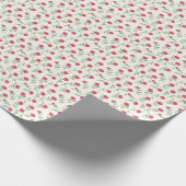 Bezaubernde rote Blüte Geschenkpapier (Ecke)