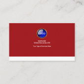 Bezaubernde rote visitenkarte (Rückseite)