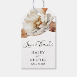 Bezaubernde rustikale Blütenhochzeit im Herbst Geschenkanhänger