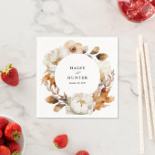 Bezaubernde rustikale Blütenhochzeit im Herbst Serviette (Beispiel)