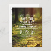 Bezaubernde, rustikale, Save the Date Postkarten (Vorne/Hinten)