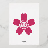 Bezaubernde Sakura im Himbeerwald Einladung (Rückseite)