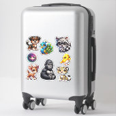 Bezaubernde Sammlung von 3D-Stickereien für Tiere Aufkleber (Koffer)