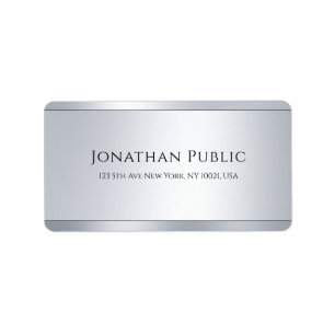 Bezaubernde Schablonen-berufliches silbernes Adressaufkleber