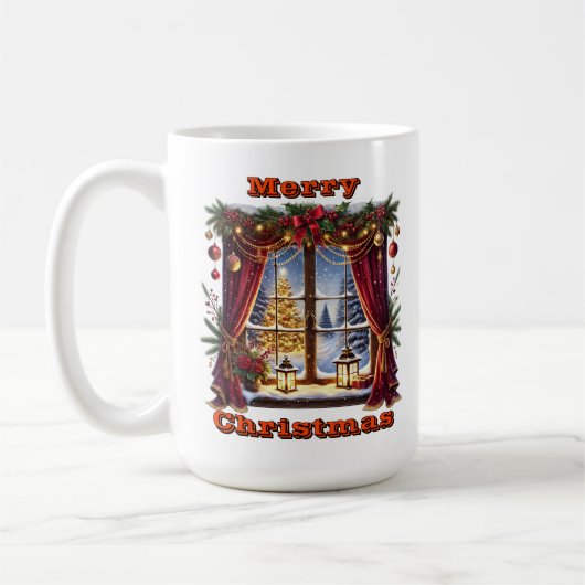 Bezaubernde Schneefenster-Anzeige Kaffeetasse (Links)