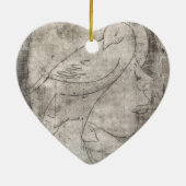 Bezaubernde Schwarz-Weiß-Print: Junge Mädchen unte Keramik Ornament (Hinten)