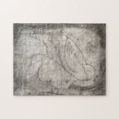Bezaubernde Schwarz-Weiß-Print: Junge Mädchen unte Puzzle (Horizontal)