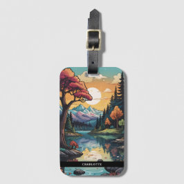 Bezaubernde Seepromenade Ruhe Sonnenuntergang Land Gepäckanhänger