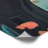 Bezaubernde Seepromenade Ruhe Sonnenuntergang Land Poster (Ecke)