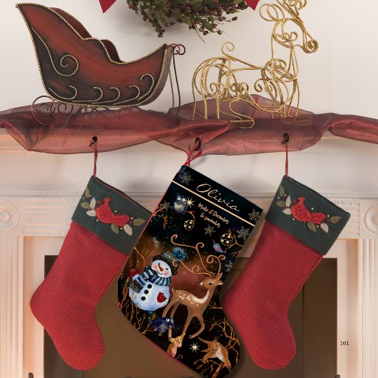 Bezaubernde Strumpf- und Waldtiere Kleiner Weihnachtsstrumpf