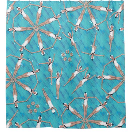 Bezaubernde Sychronized Schwimmen Duschvorhang (Vorderseite)