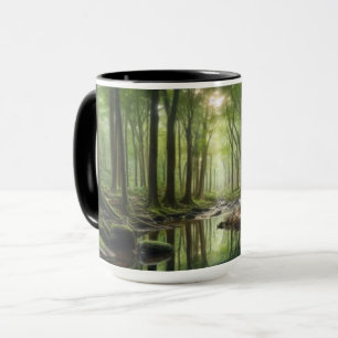 Bezaubernde Tasse des Waldkaffees