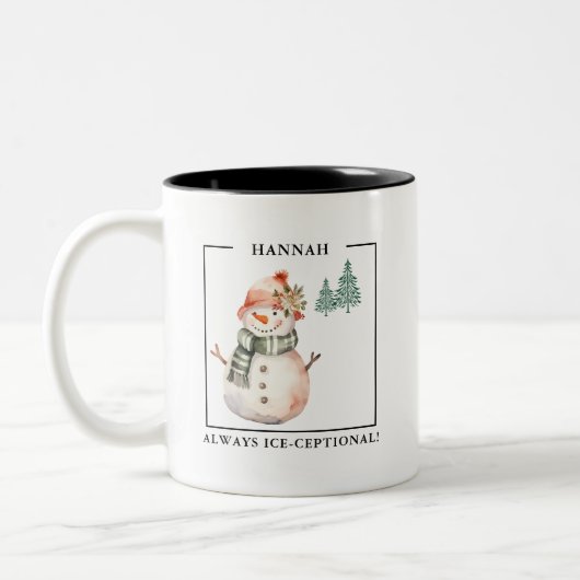 Bezaubernde Tasse Wasserfarben Schneewunder (Links)