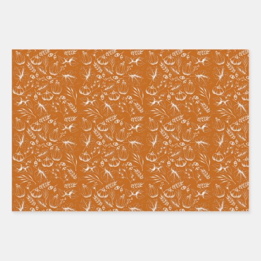 Bezaubernde Tiere aus Herbst und Winter-Wäldern Geschenkpapier Set (Vorderseite 3)