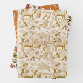 Bezaubernde Tiere aus Herbst und Winter-Wäldern Geschenkpapier Set (Beispiel)