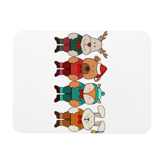 Bezaubernde Tiere, bereit für den Winter Magnet (Horizontal)